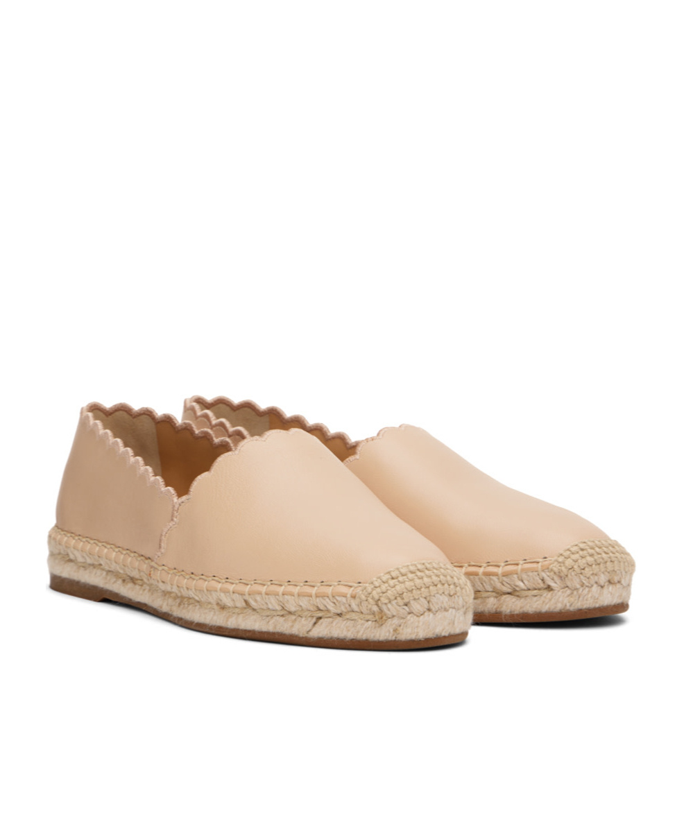 Chloé Pary Straw Woven Shoes In Nude