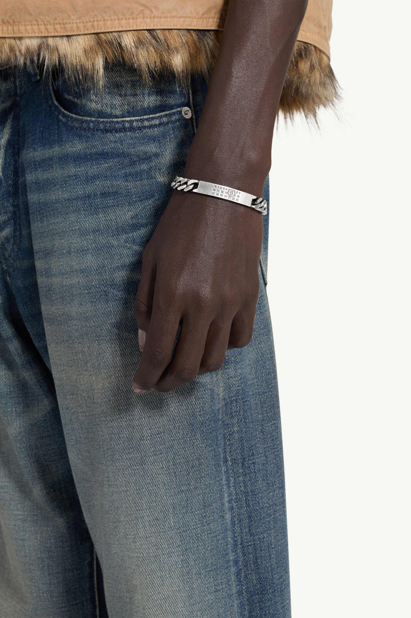 Mm6 Maison Margiela Silver Classic Chain Bracelet In Metallic