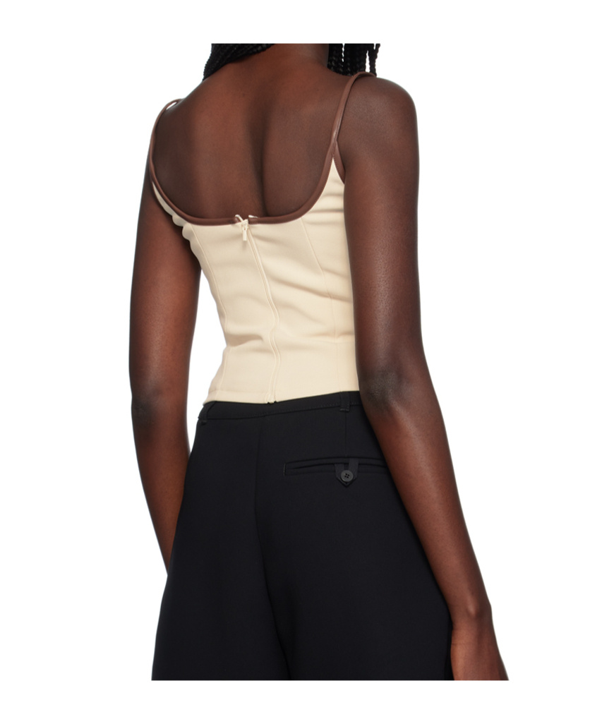 Paris Georgia Heart-shaped Vest In Neutral