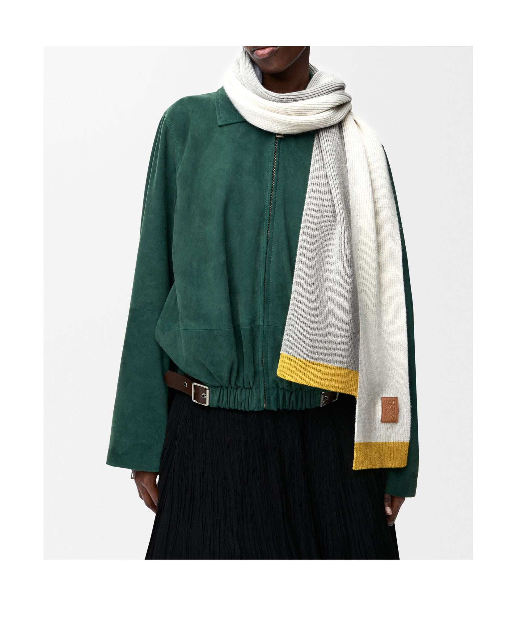 Loewe Asymmetric Scarf In Gold