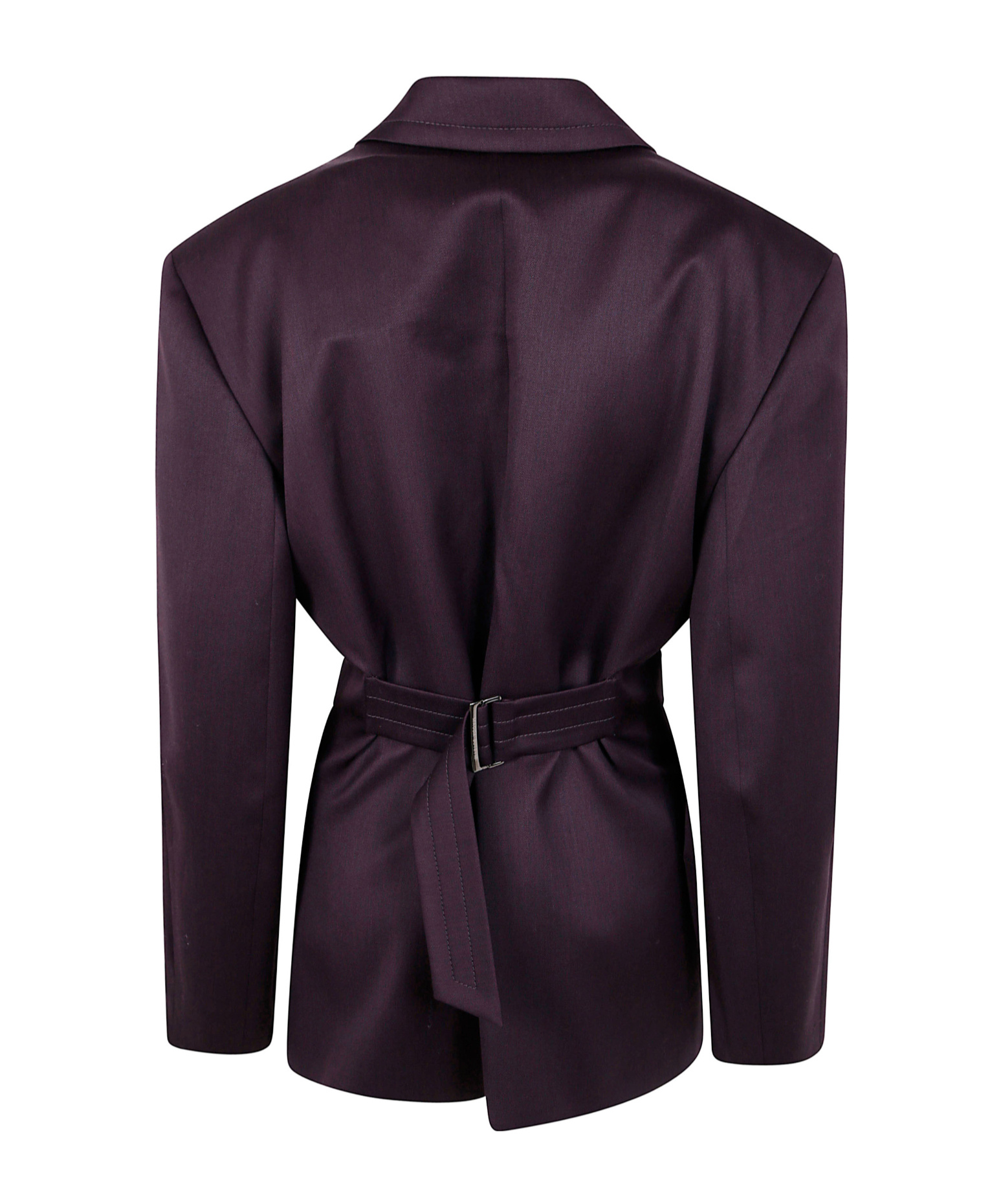 Magda Butrym Double-breasted Pinstripe-detail Blazer In Purple