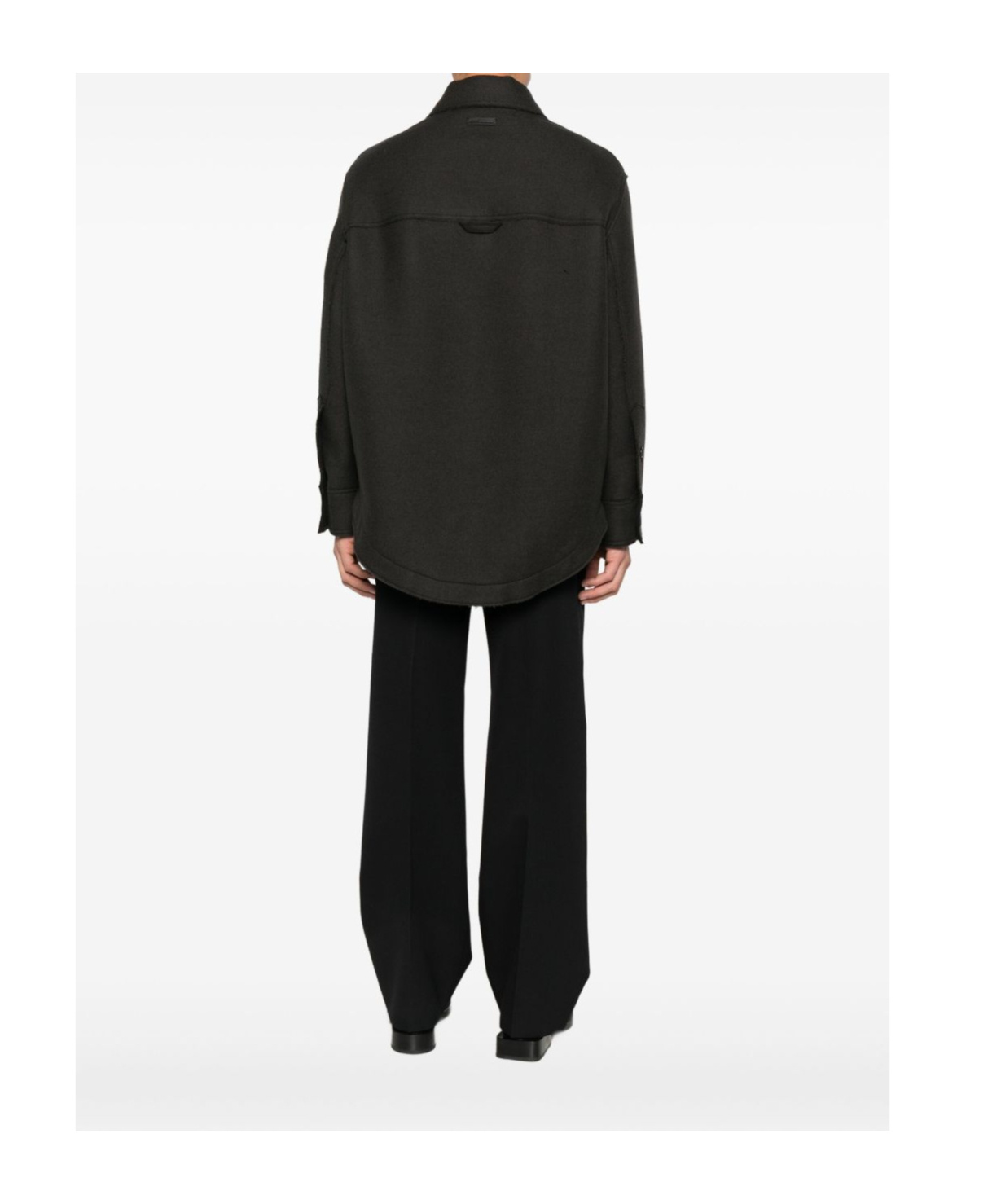 Ami Alexandre Mattiussi Ami Paris Wool Shirt Jacket In Black