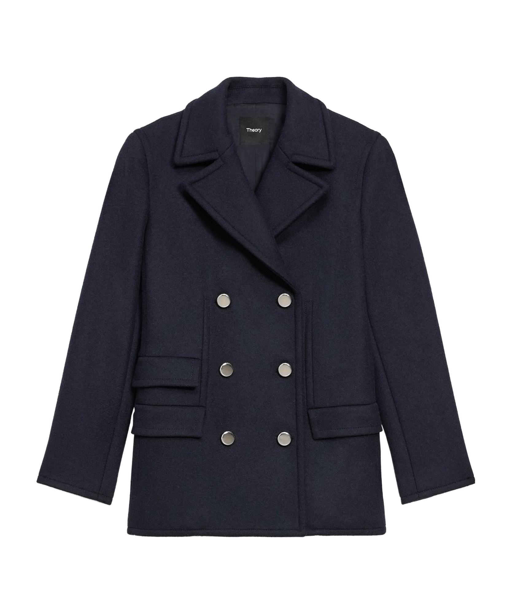 Theory Long-sleeved Suit Coat In Black