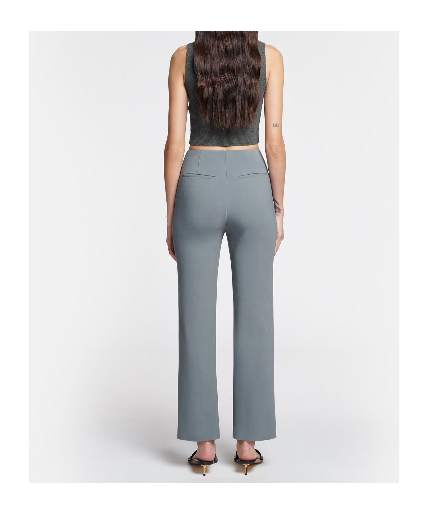 Nanushka Erinna Tailored Trousers In Gray