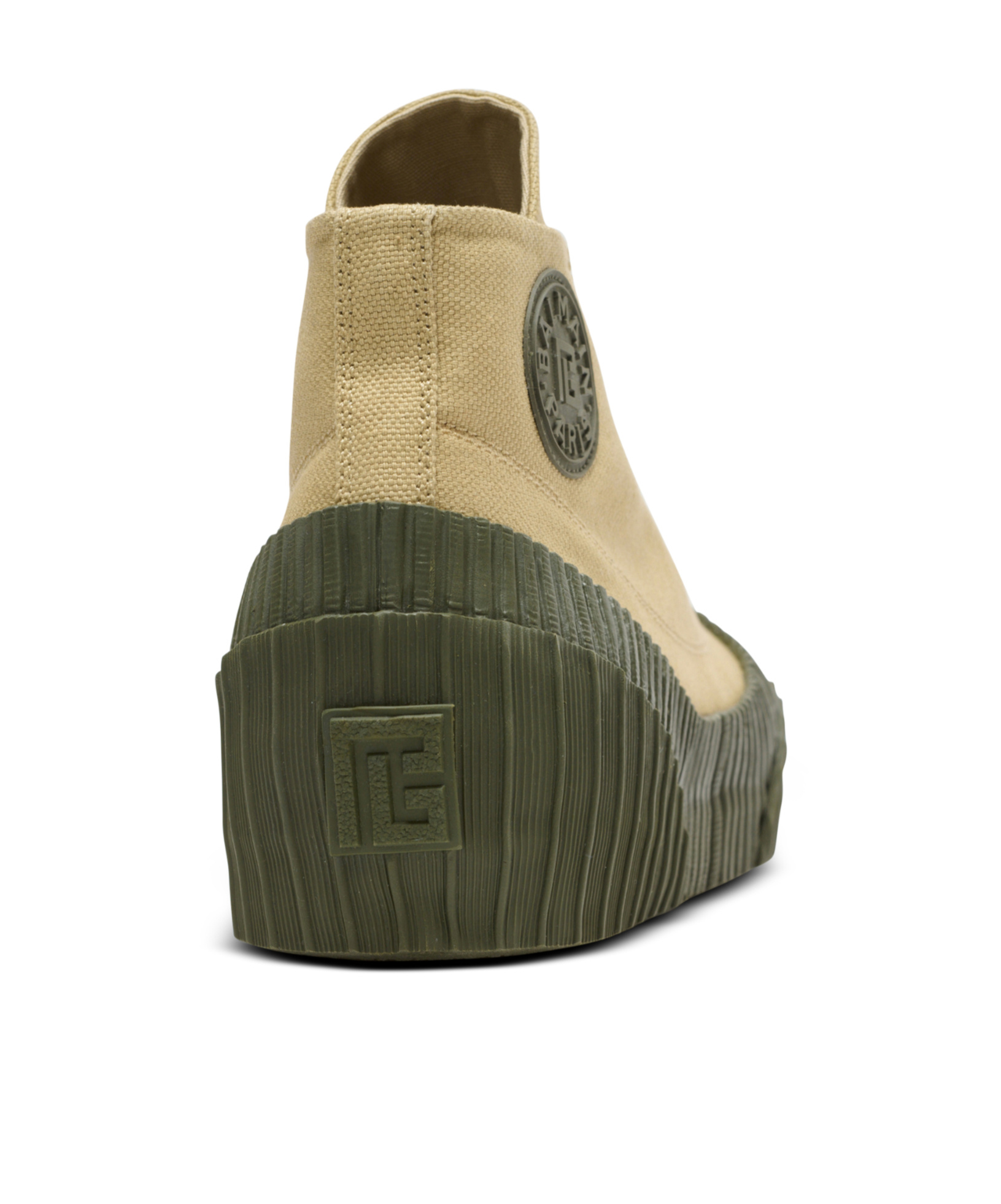 Balmain Riff Low Canvas Sneakers In Neutral
