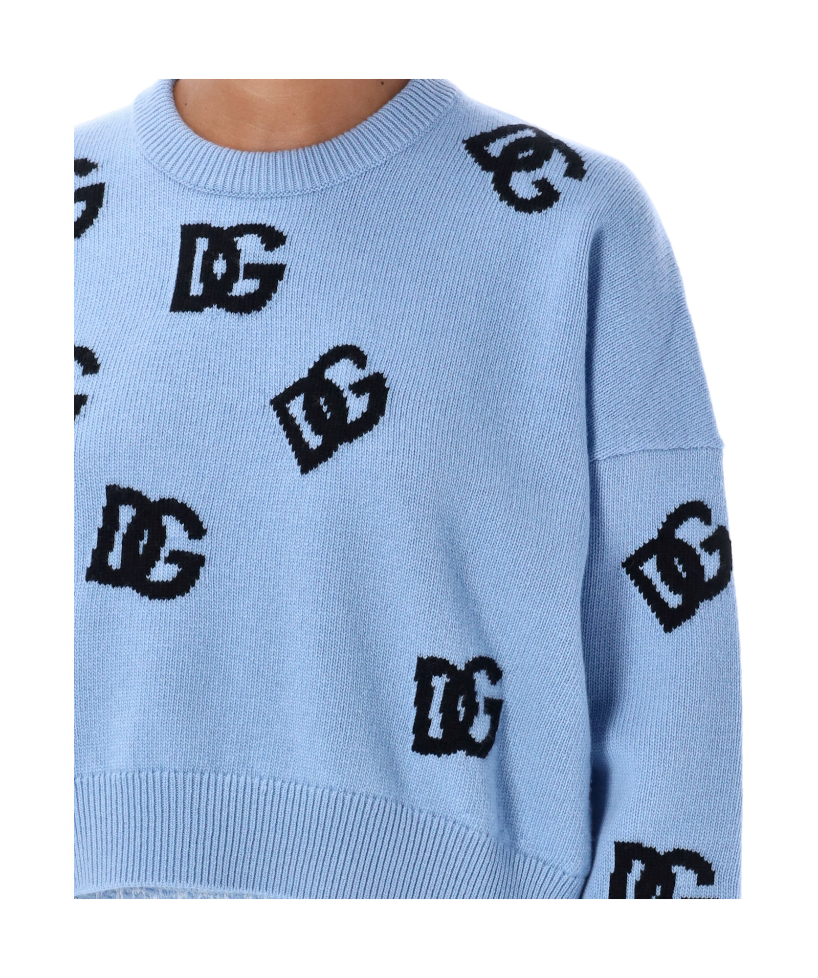 Dolce & Gabbana Woman Sweater Sky Blue Size 4 Virgin Wool In Blue