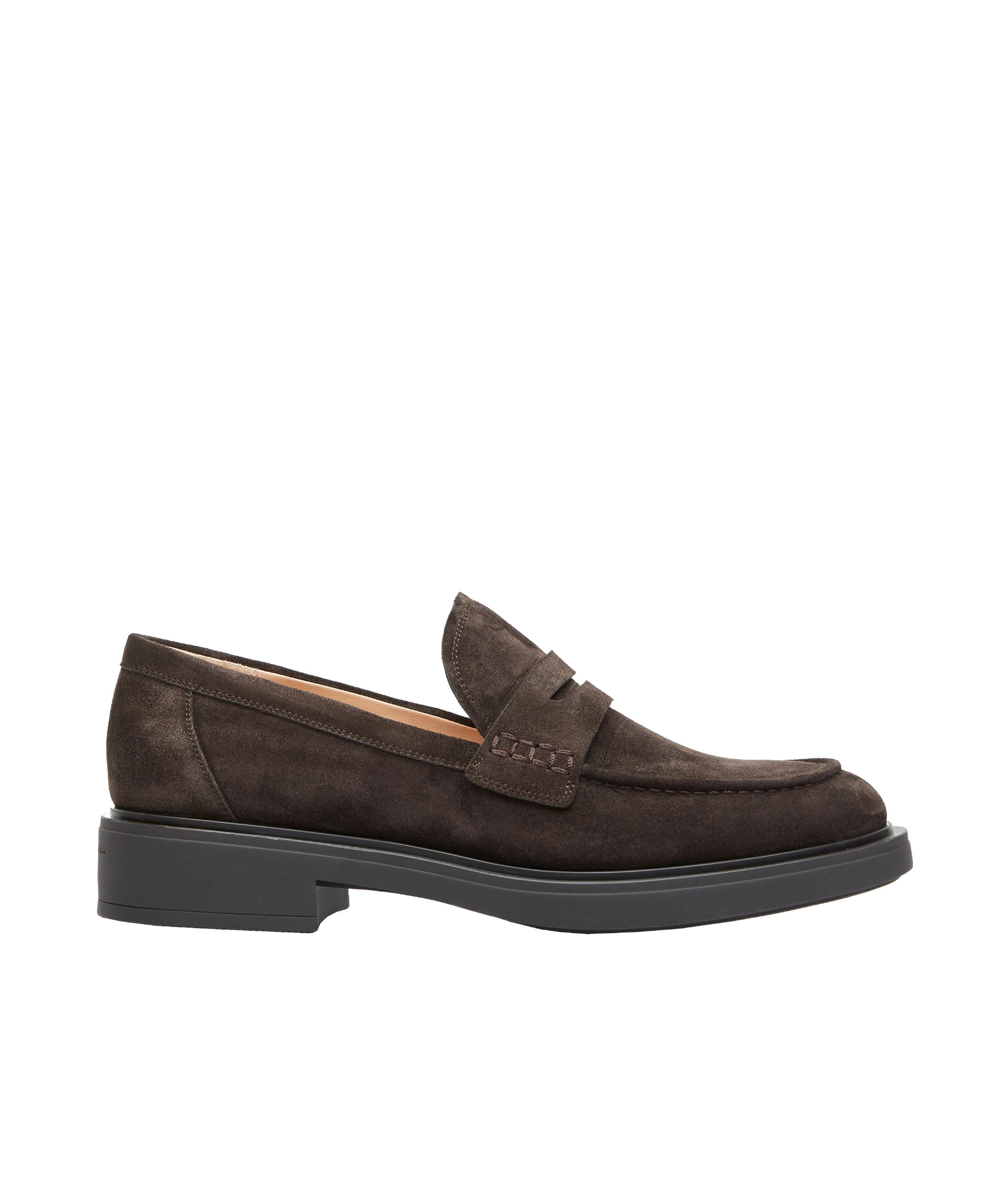 Gianvito Rossi Harris Shearling-lined Suede Loafers In Black