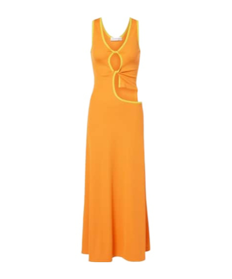 Christopher Esber Open Twist Maxi Dress In Yellow