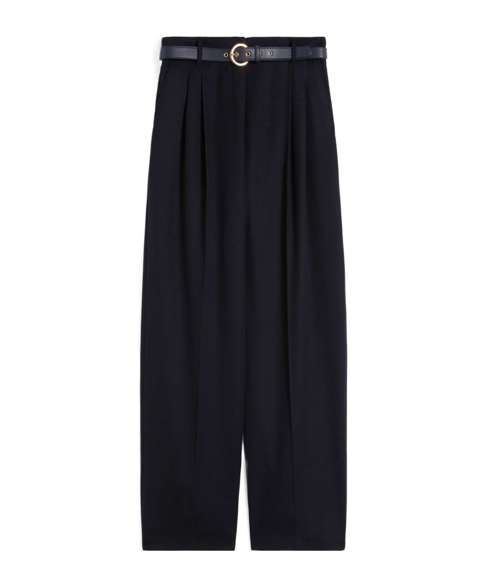 Max Mara Wool Trousers In Blue