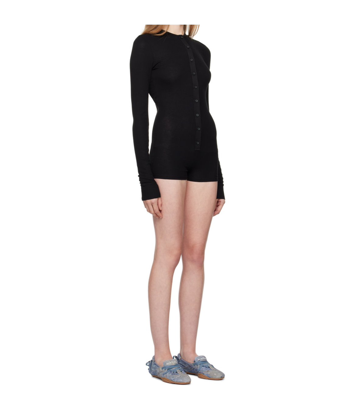 Acne Studios Long-sleeved Jumpsuit In Black
