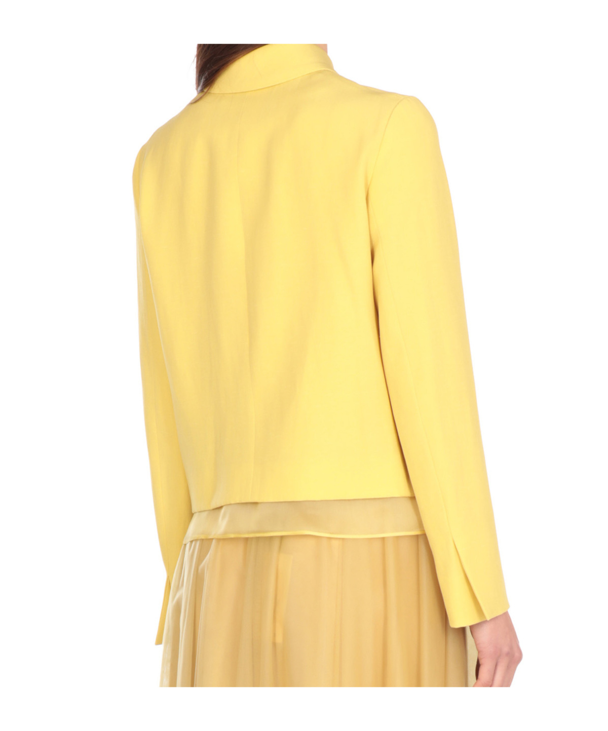 Fabiana Filippi Long Sleeved Buttoned Jacket In Yellow