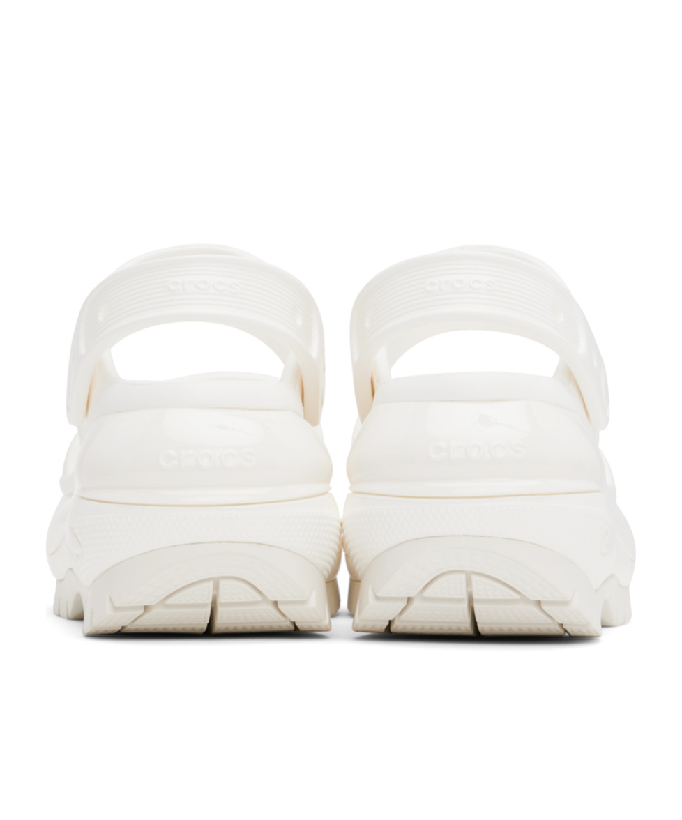 Crocs Logo Embossed High-heeled Sandals In White