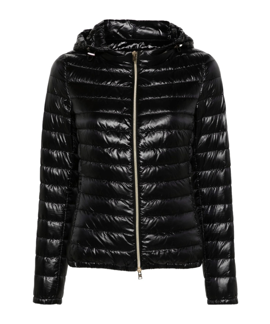 Herno Long-sleeved Down Jacket In Black