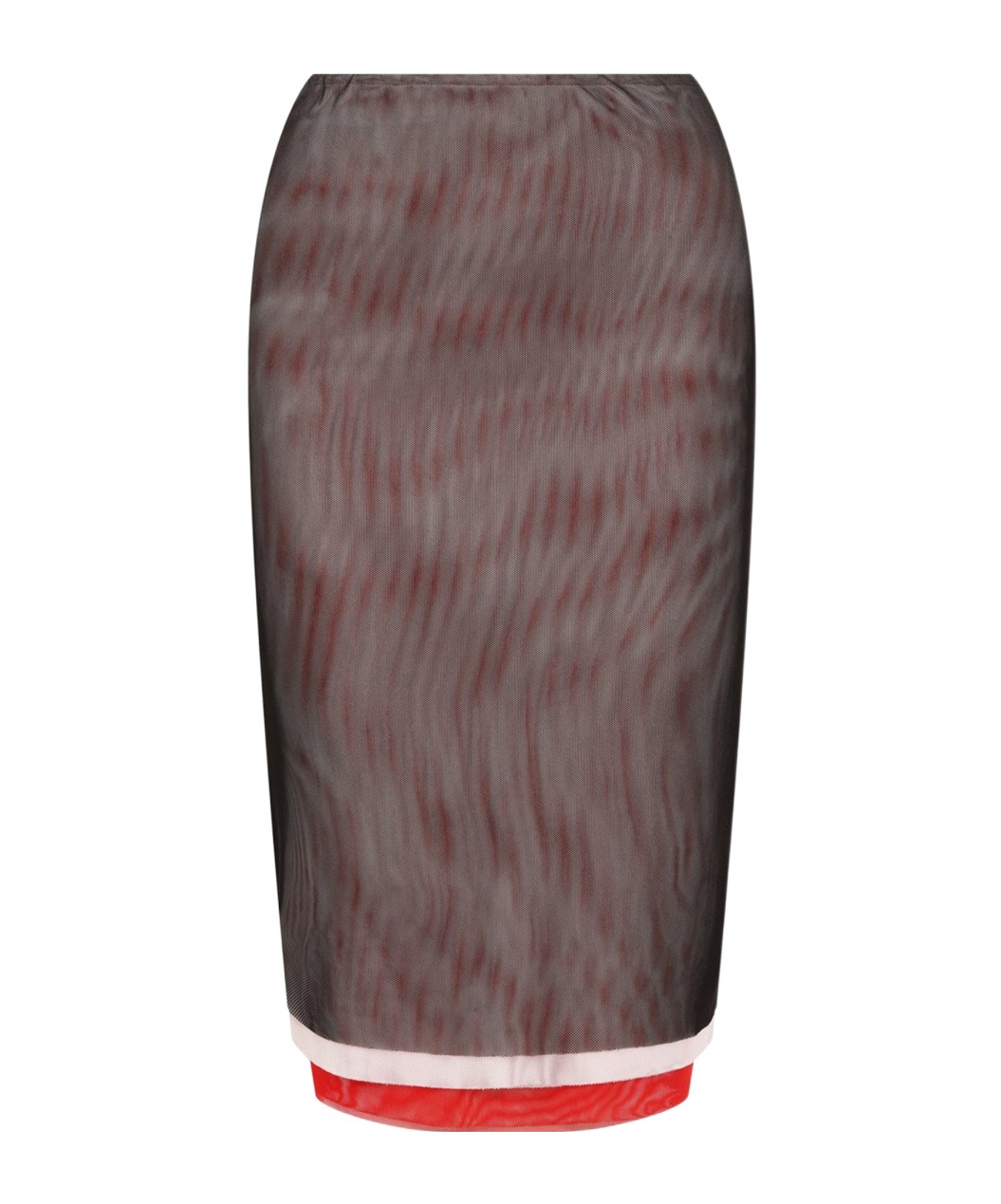 Msgm Patterned Midi Skirt In Gray