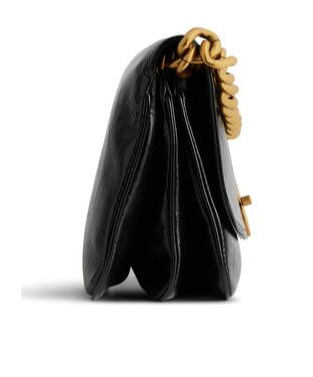 Balenciaga Shoulder Bags Flap Women Leather Black In Black