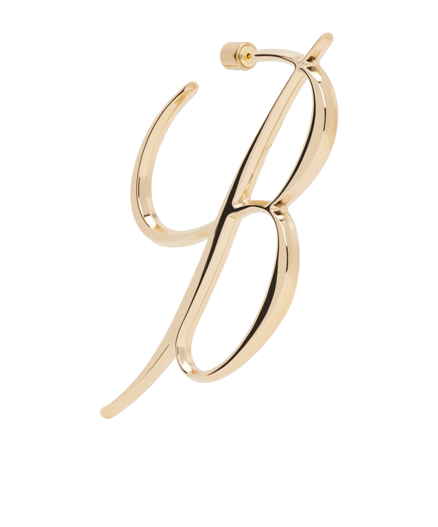 Blumarine Gold B Monogram Single Earring In Yellow