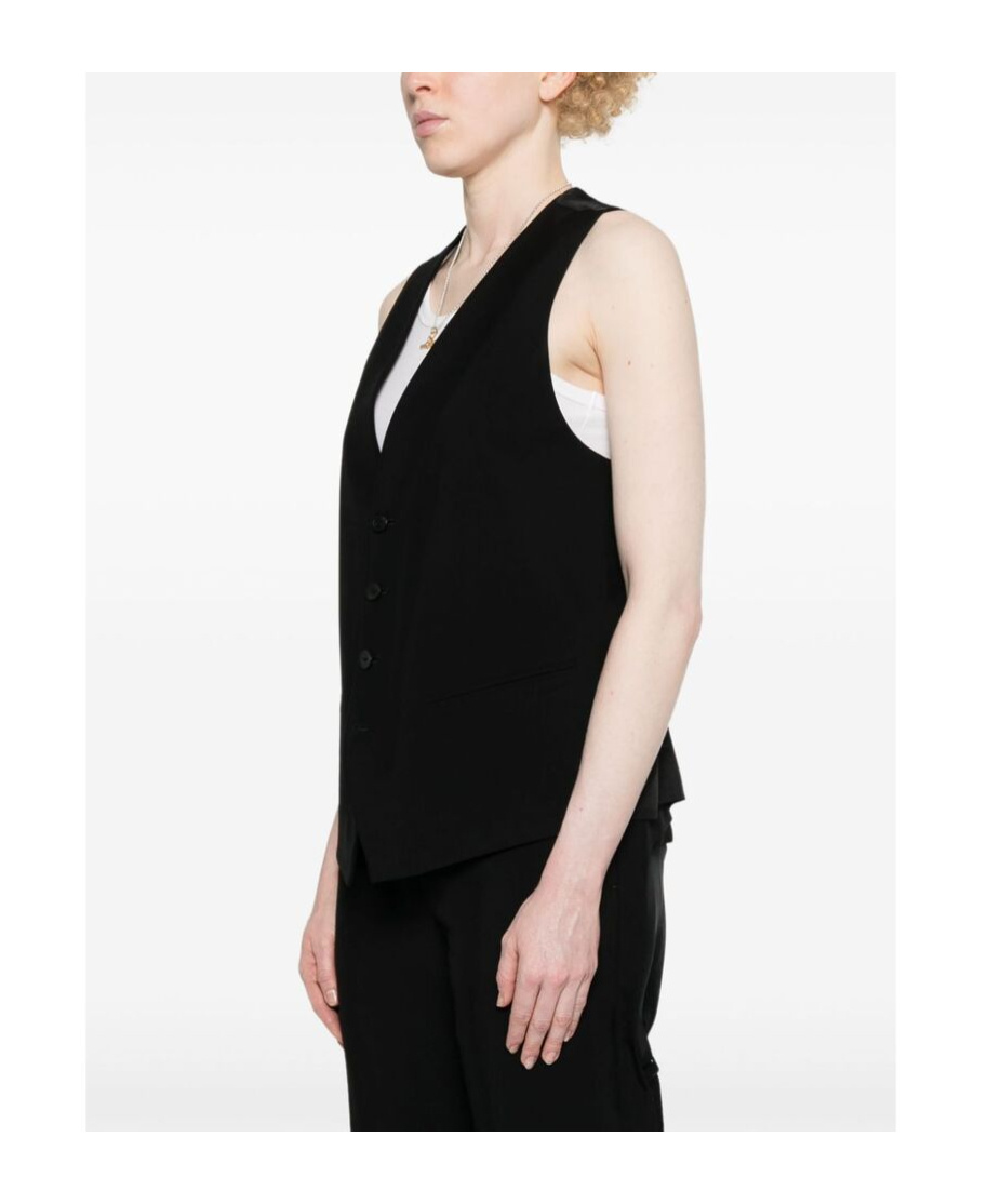 Ann Demeulemeester Asymmetric-hem Waistcoat In Black