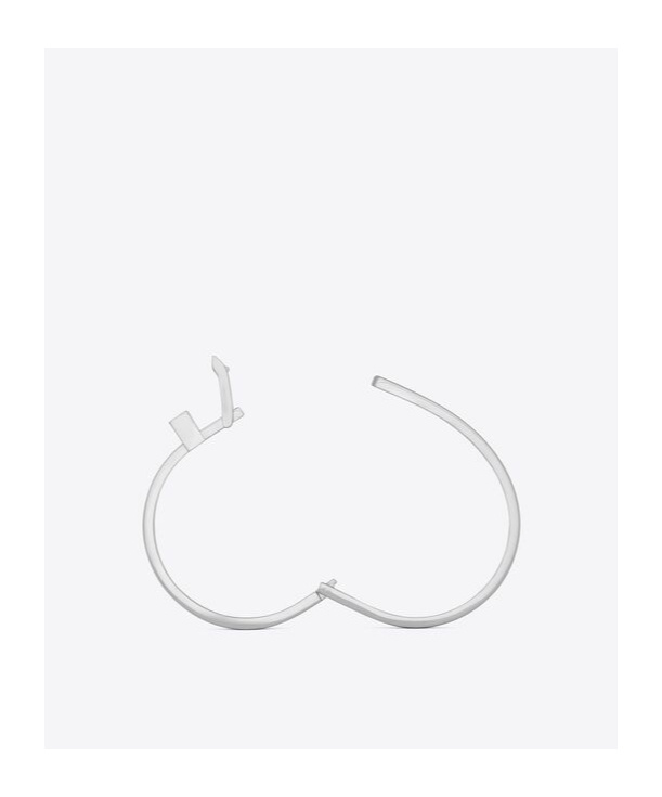 Saint Laurent Pin Buckle Detail Hinge Bracelet In White