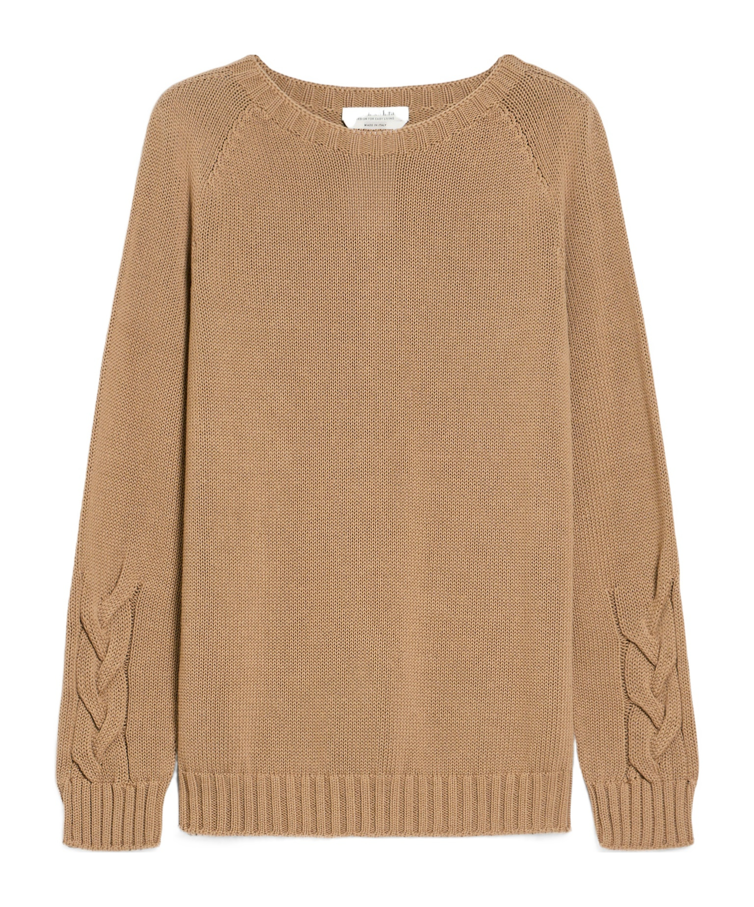 Max Mara Long-sleeved Sweater In Nude