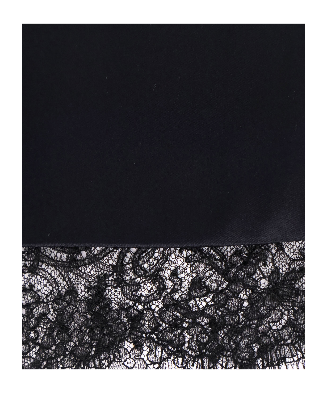 Tom Ford Women Silk Skirt With Lace Inserts In Black