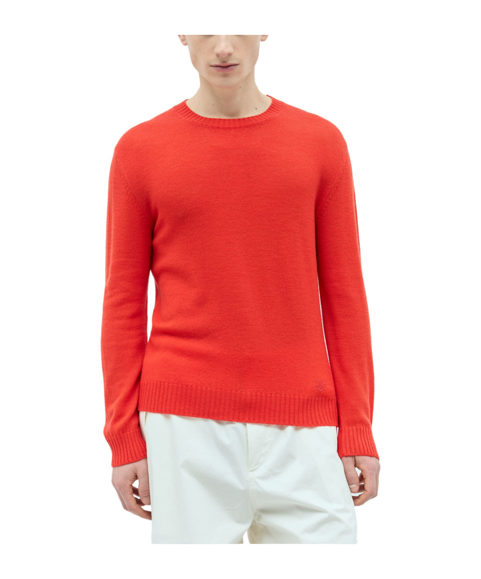 Jil Sander Crewneck Knitted Jumper In Red