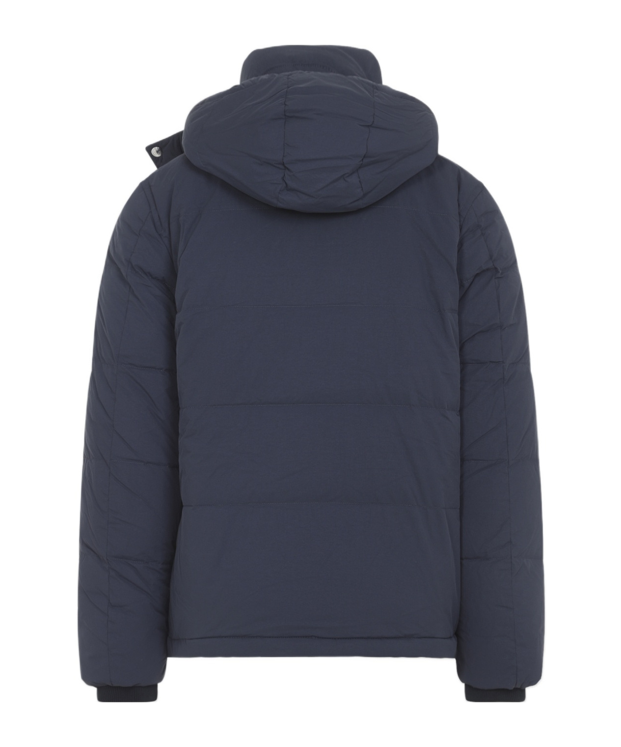 Paul Smith Hooded Navy Blue Polyamide Jacket In Blue