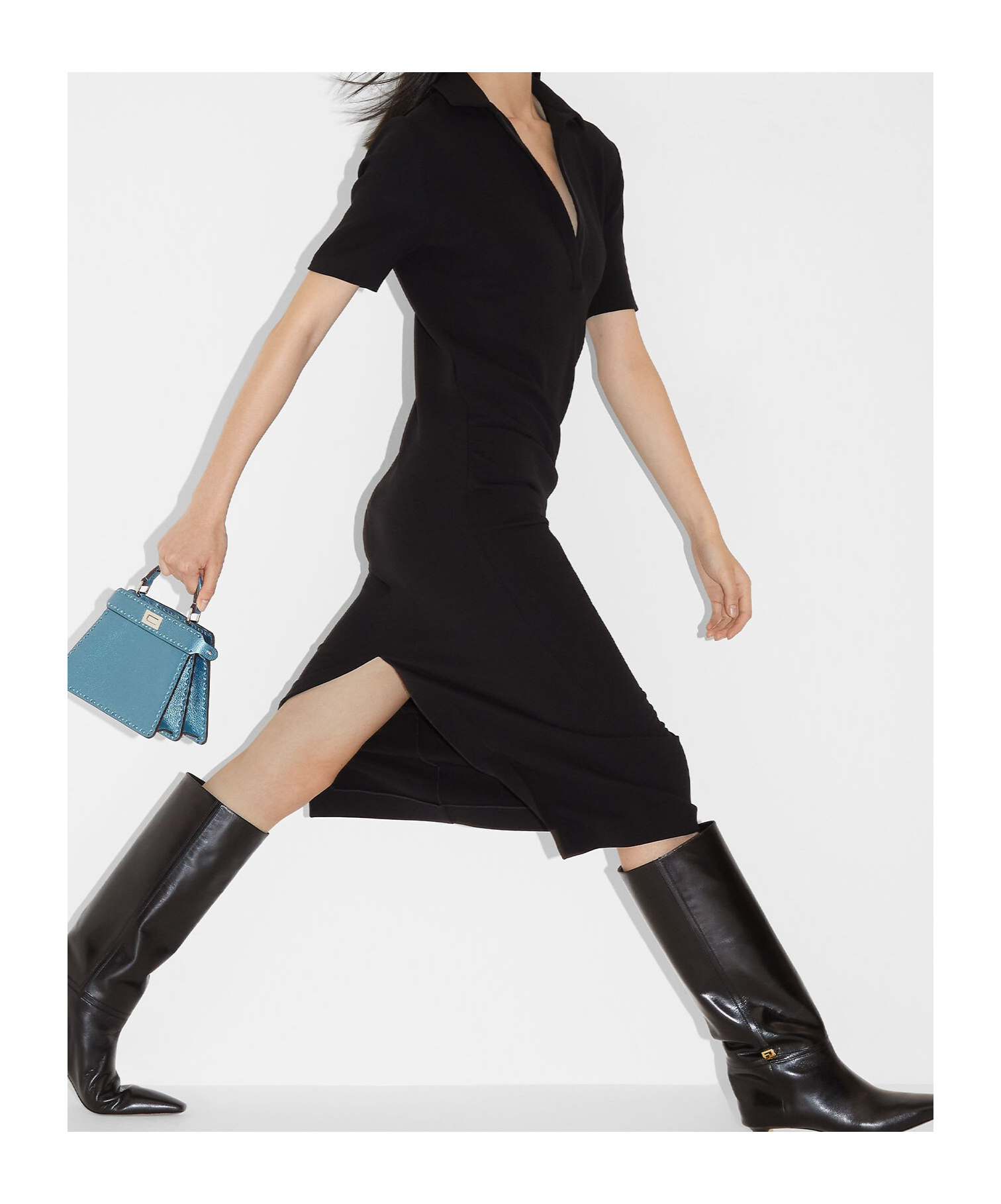 FENDI BLACK CADY DRESS