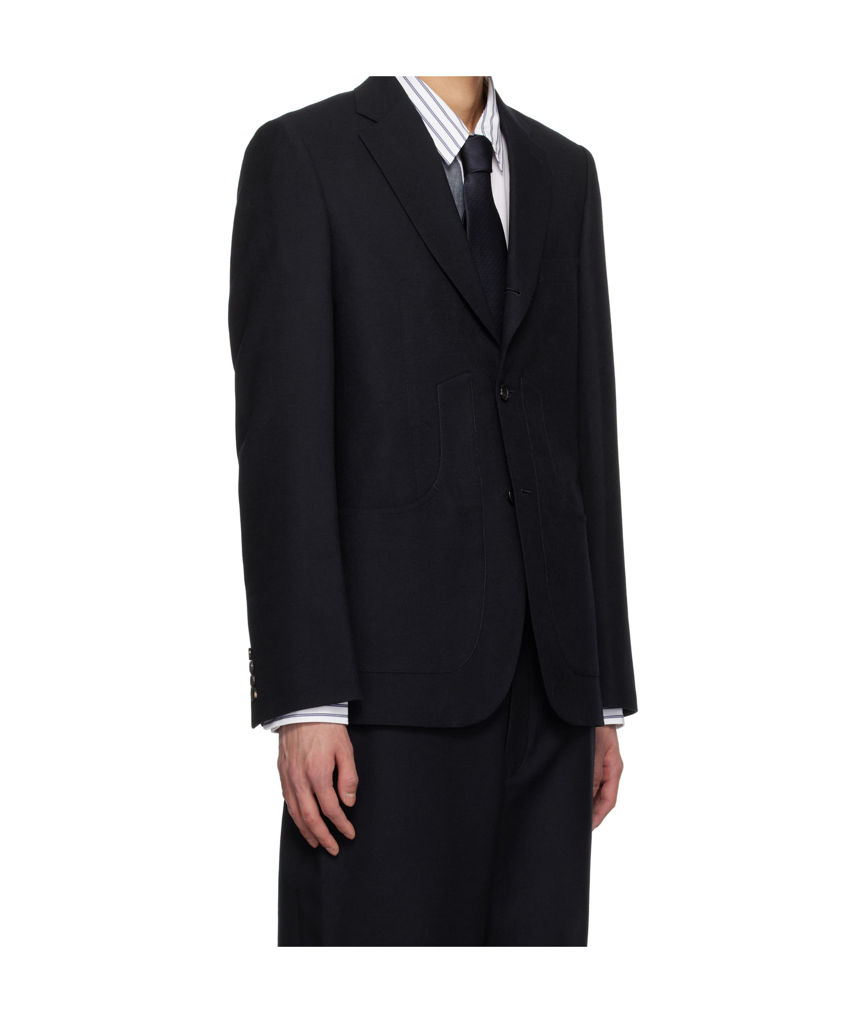 Comme Des Garçons Long-sleeved Suit Jacket In Black