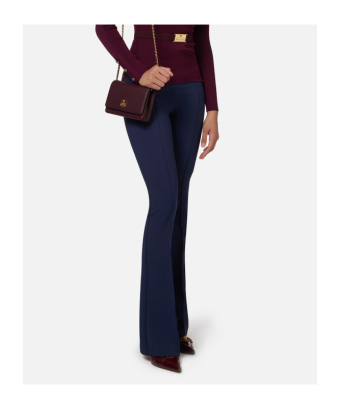Elisabetta Franchi Buckle-detailing Trousers In Black