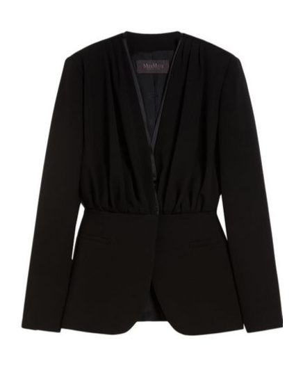 Shop Max Mara Long Sleeve Casual Jacket In Black