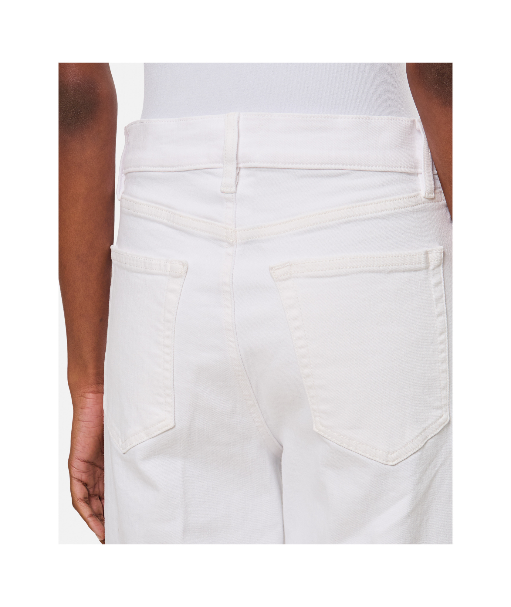 Frame Womens Au Natural Clean The Hang Straight-leg Denim Jeans In White