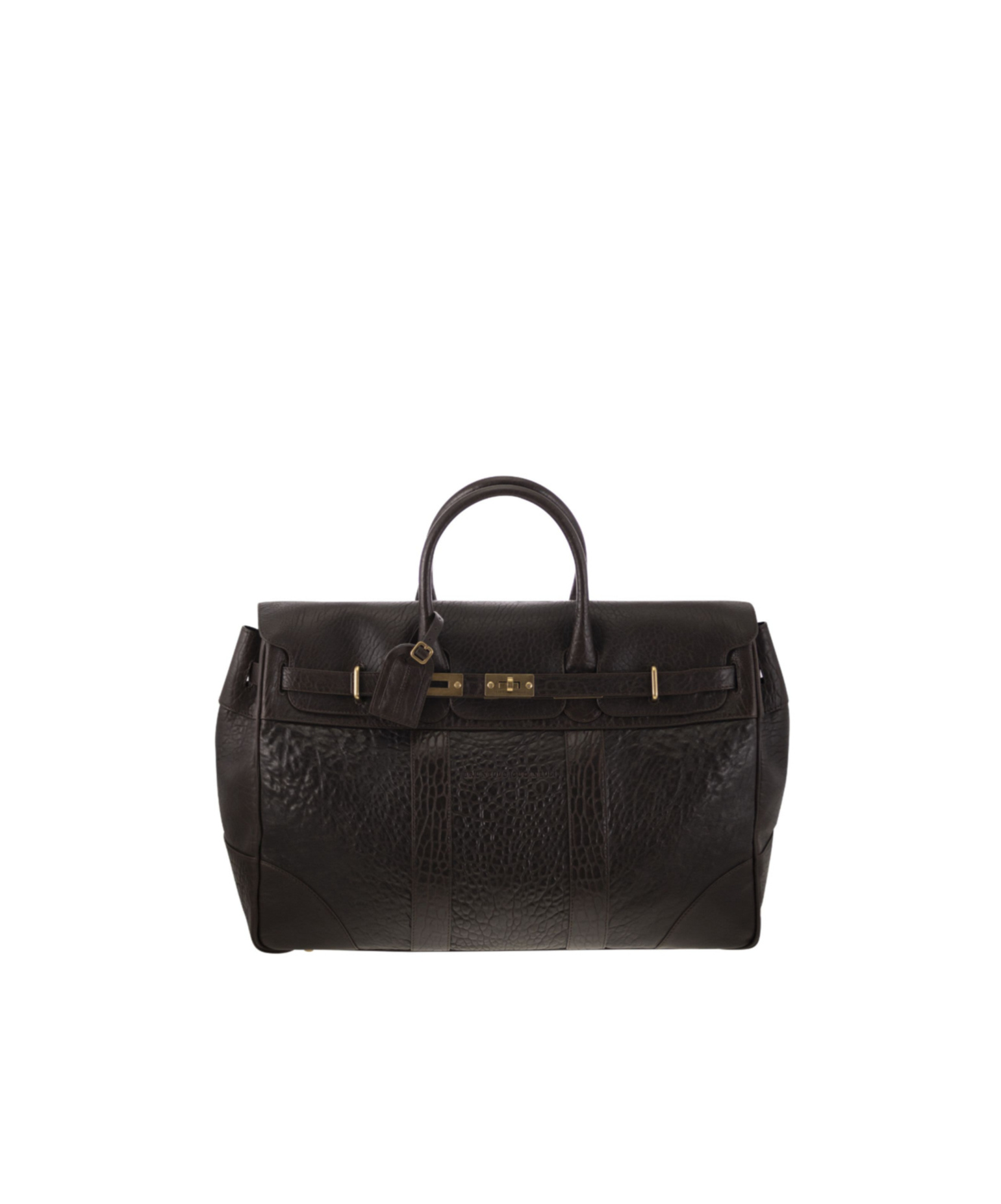 Brunello Cucinelli Men Country Leather Bag With Texture Grain In Multi
