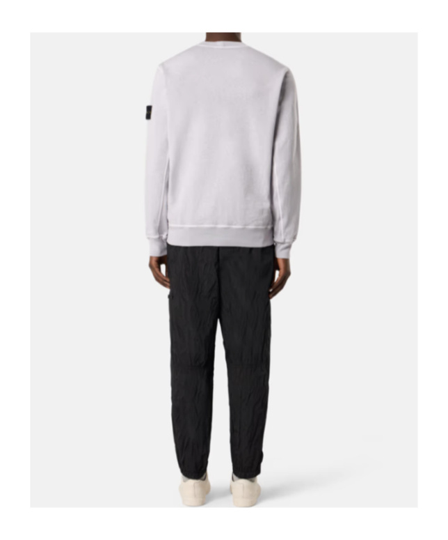 Stone Island Compass-badge Crewneck Sweatshirt In Purple