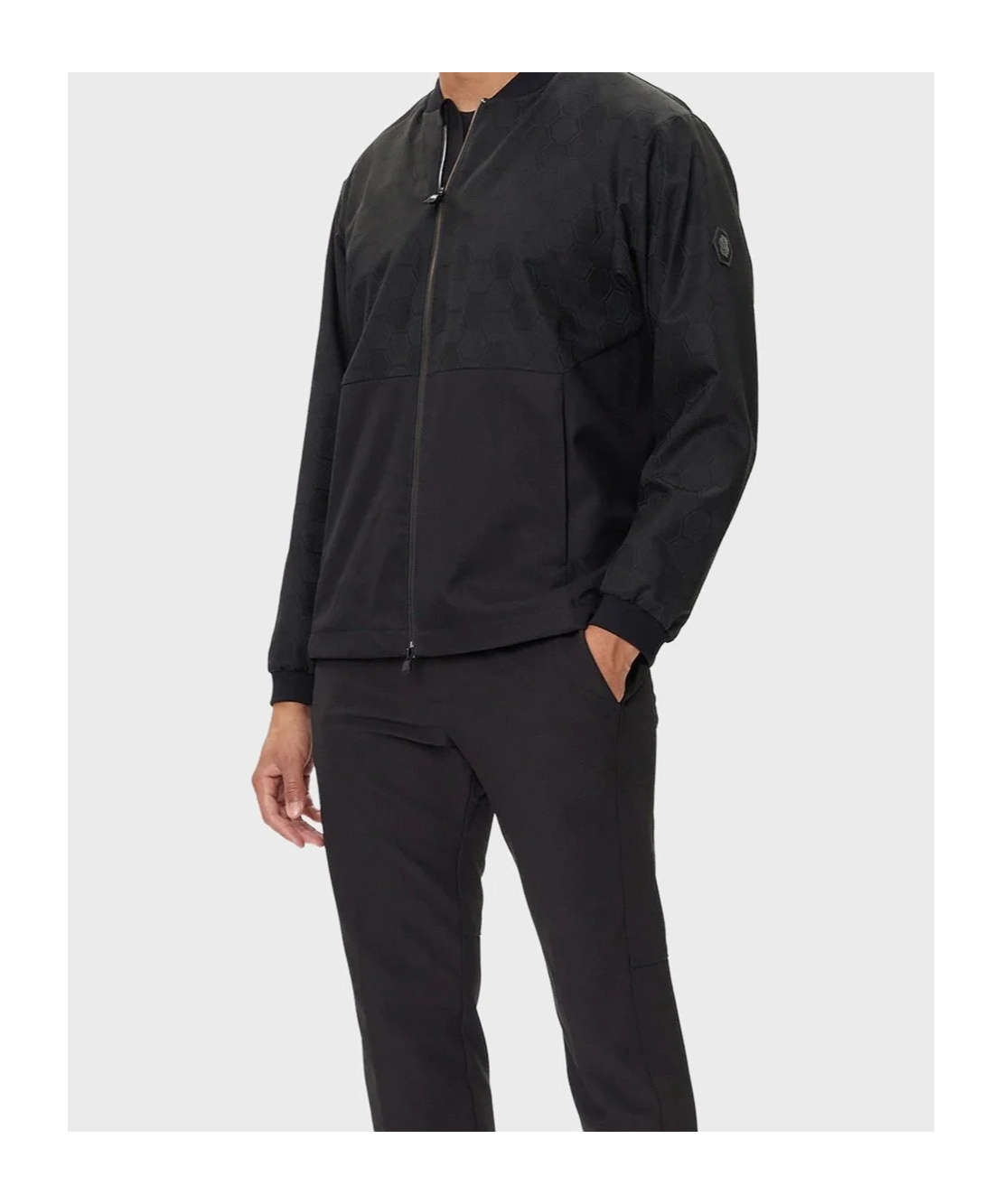 Hugo Boss Zip-front Jacket In Black