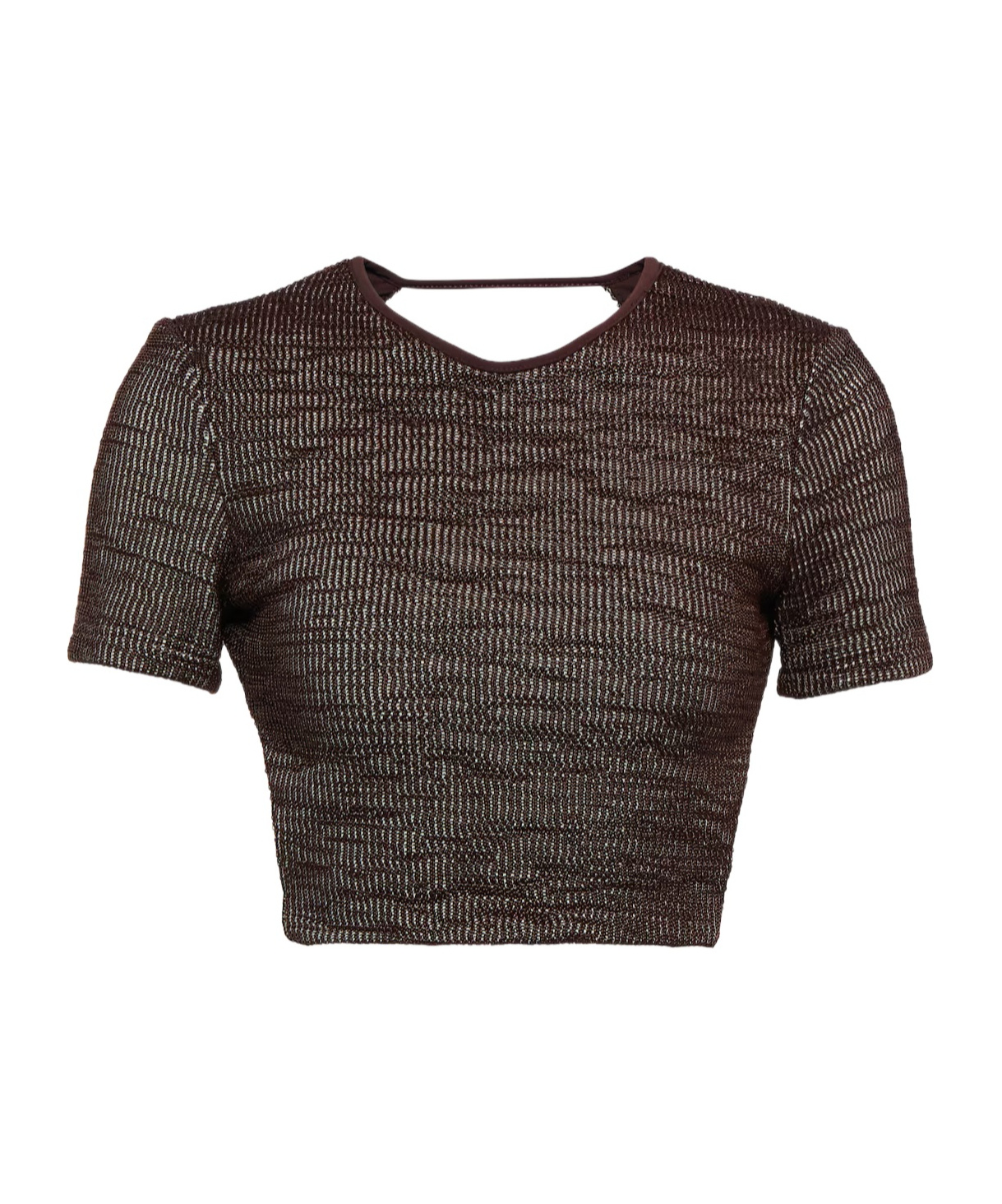 Christopher Esber Backless Crop Top In Brown