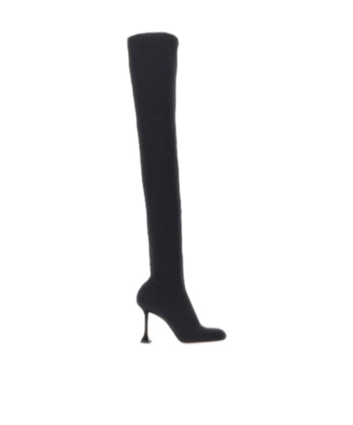 Amina Muaddi High-heeled Boots In Black