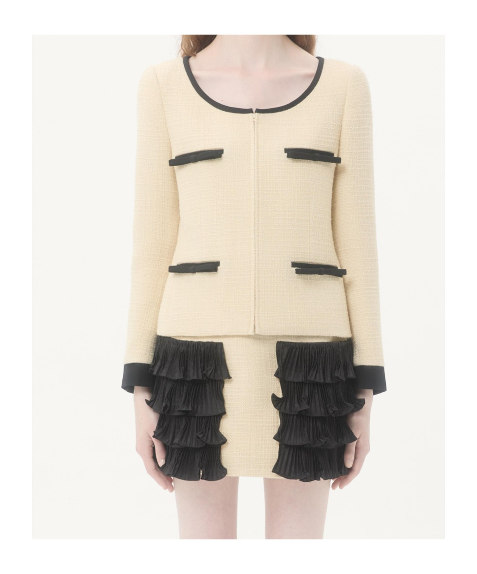 Valentino Textured Fabric Jacket Featuring Pockets In Brown