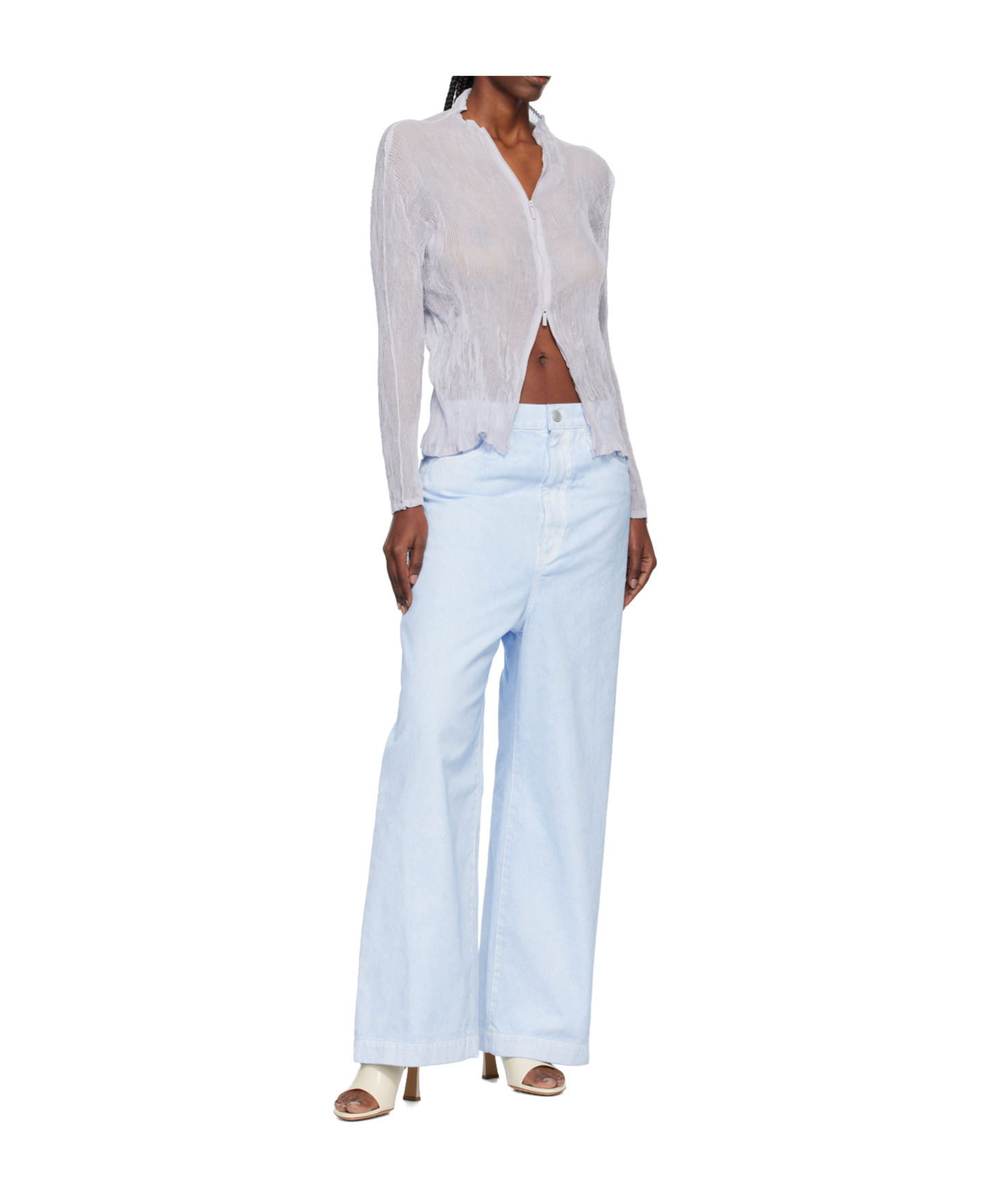 Issey Miyake Chiffon Twist Cardigan In Animal Print