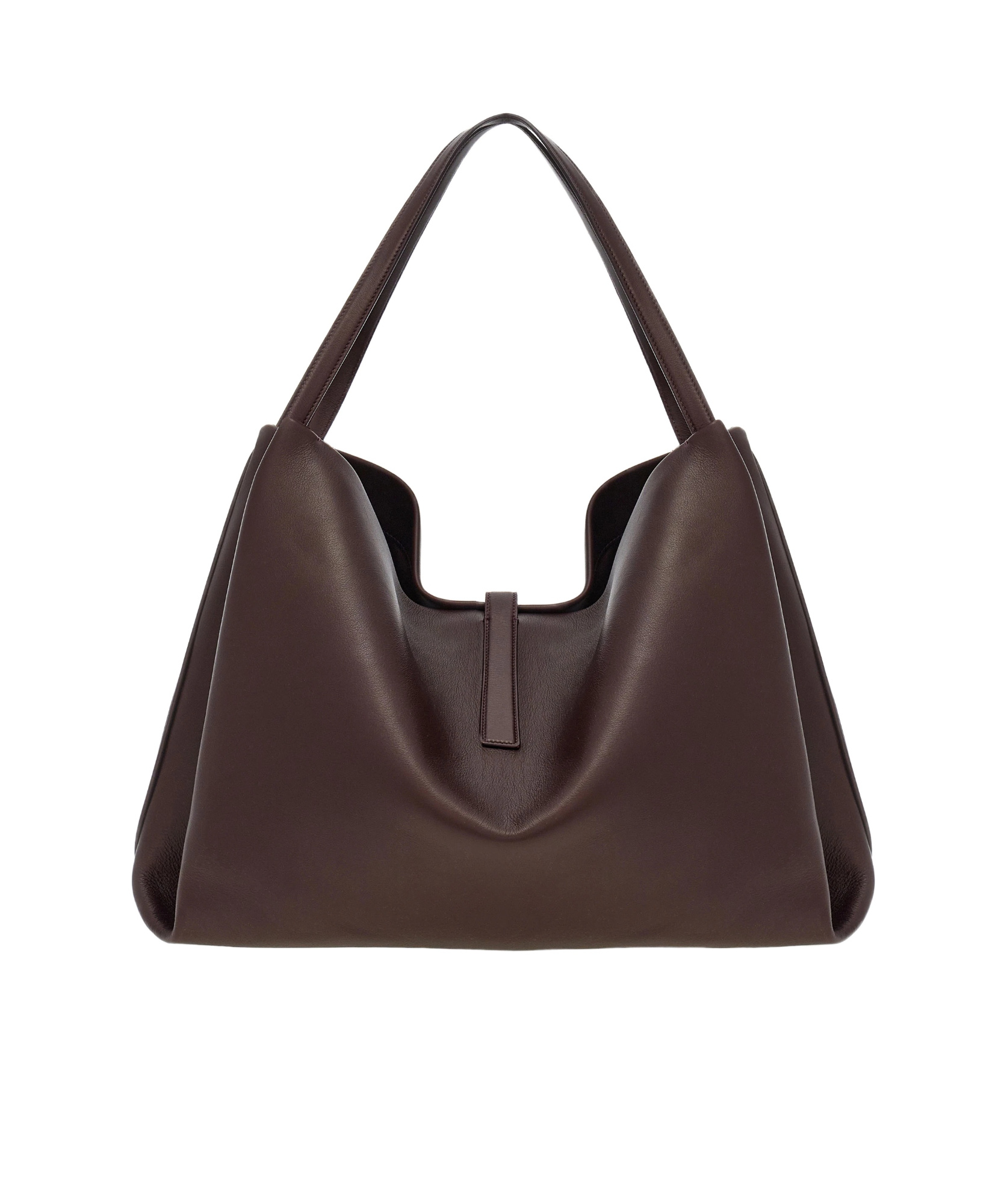 Ferragamo Logo Buckle Large Handbag In Black