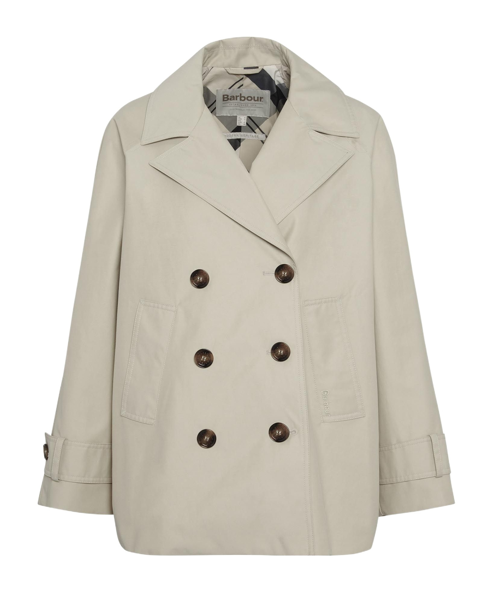 Barbour Women's Maisy Short Double-breasted Trench Coat In Nude