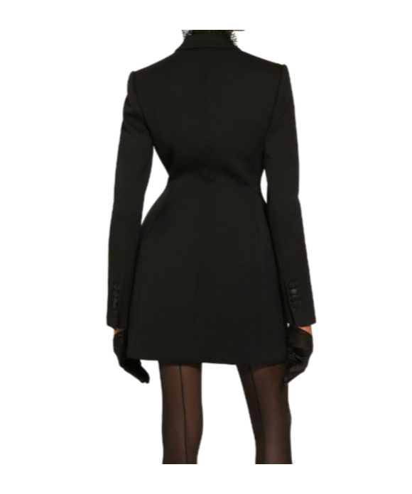 Dolce & Gabbana Lapel Long-sleeved Suit Jacket In Black
