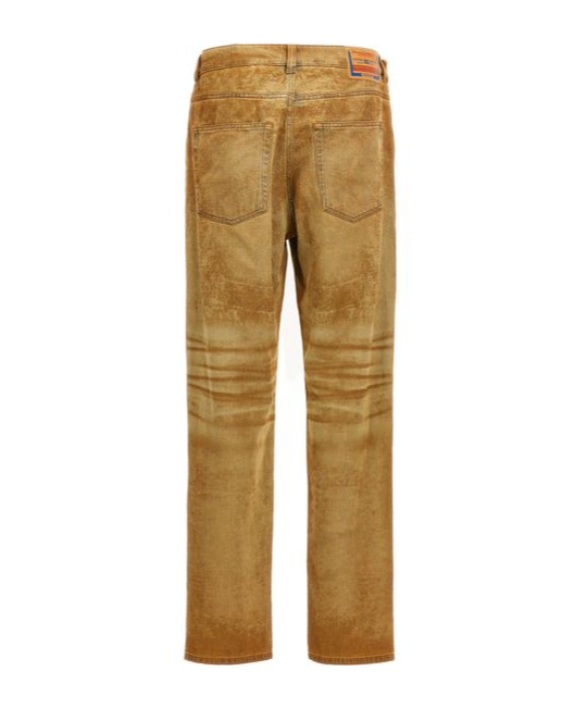 Shop Diesel 2010 D-macs-fsf Dirty-effect Jeans In Brown