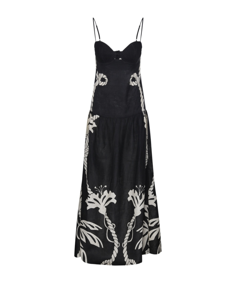 Shop Johanna Ortiz Enlightened Sailor Maxi Dress In Black