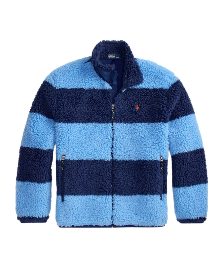 Polo Ralph Lauren Full Zip Fleece Jacket In Blue