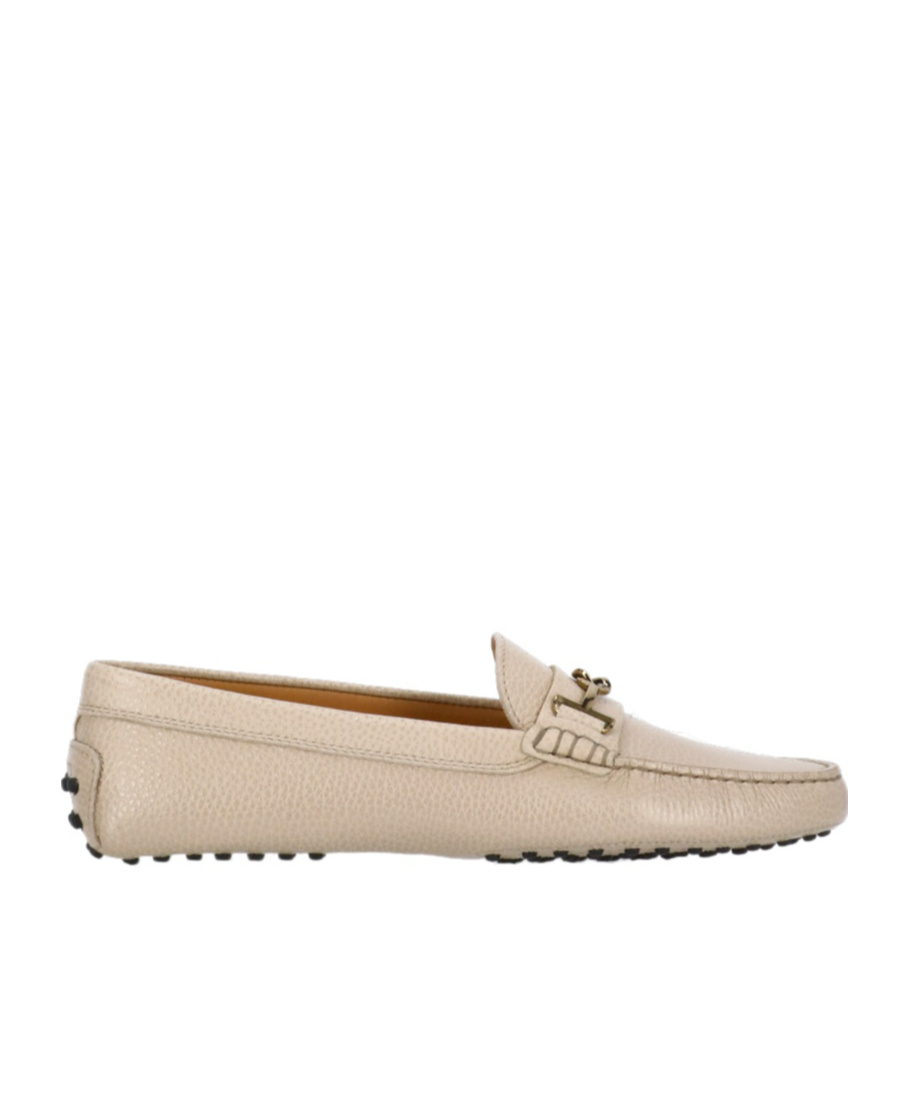 Shop Tod's Gommini T-ring Loafers In Nude