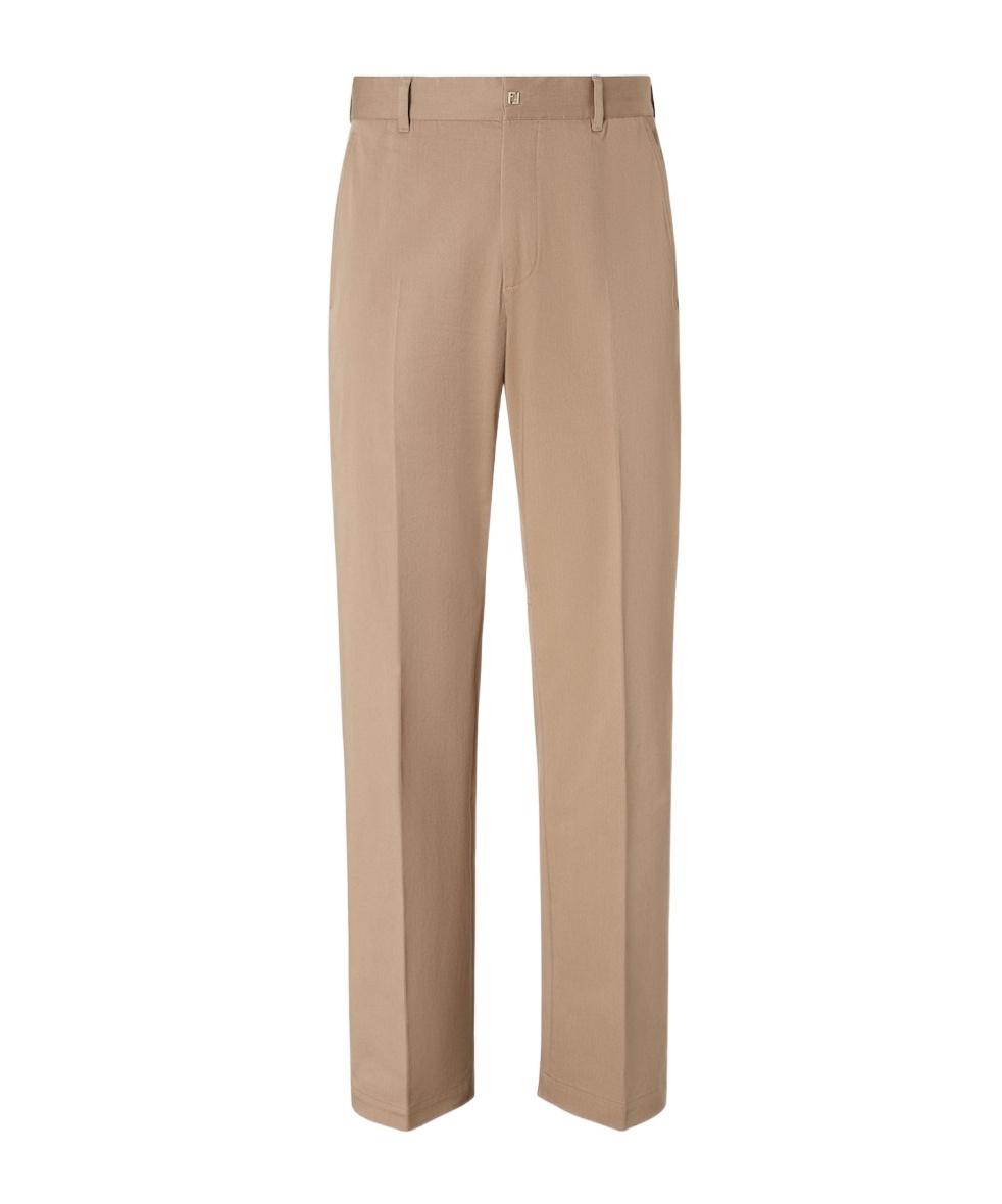 Fendi Dove Gray Gabardine Pants In Gray