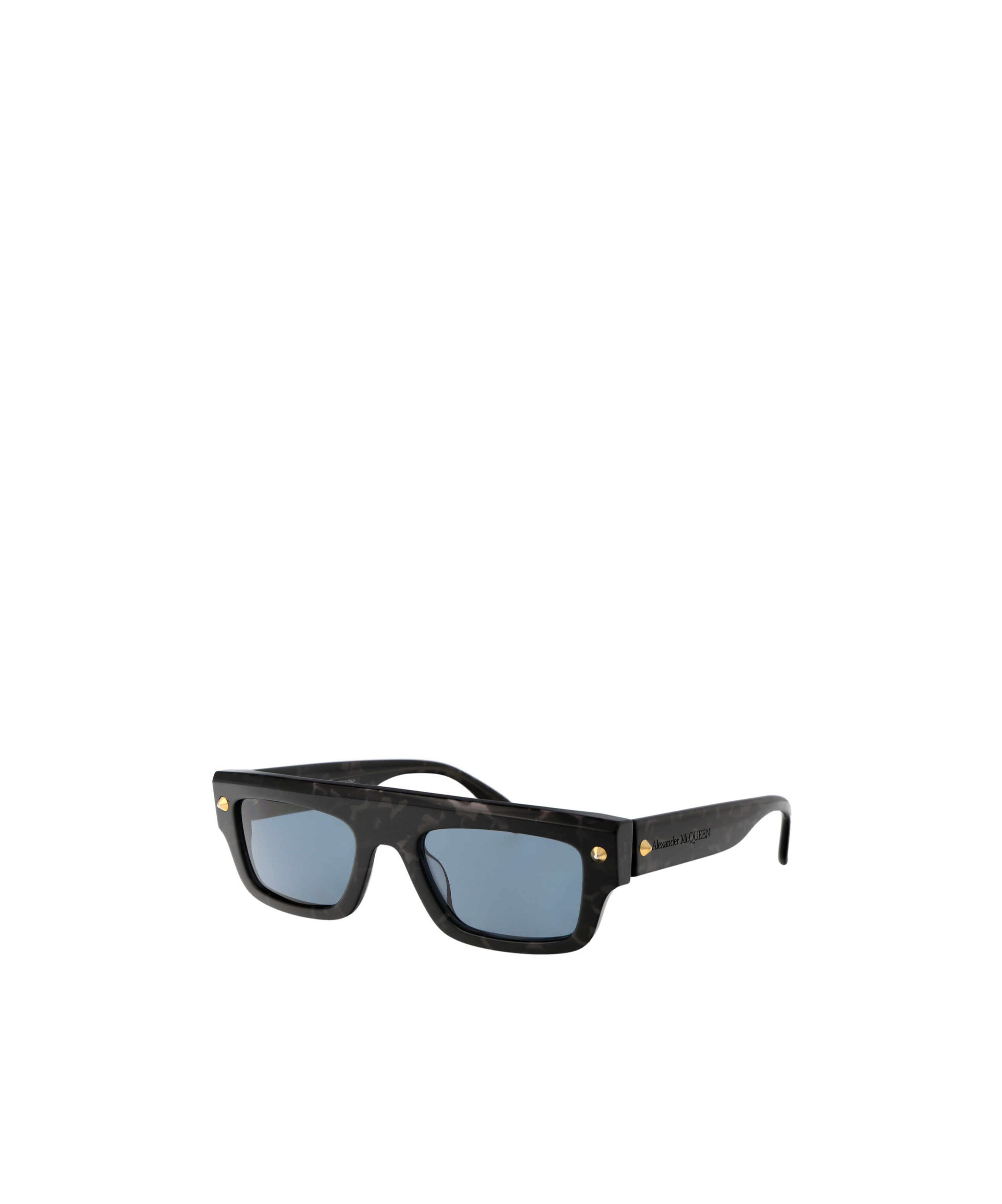 Alexander Mcqueen Spike Stud-detailing Rectangle-frame Sunglasses In Black
