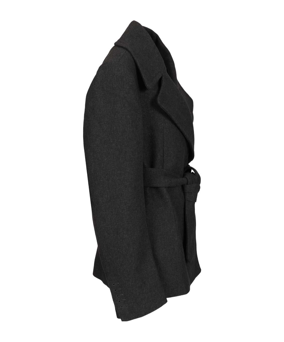 Dries Van Noten Short Coat In Cotton Blend Coats Grey In Gray