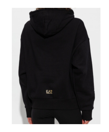 EA7 RAISED-LOGO HOODIE 