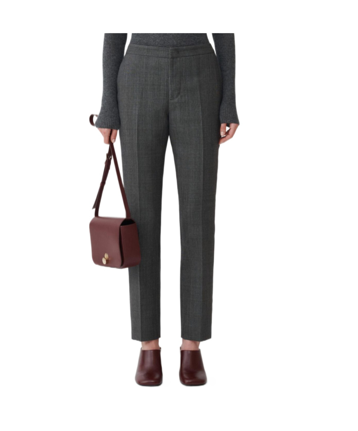 Fabiana Filippi Creased Straight-leg Pants In Gray